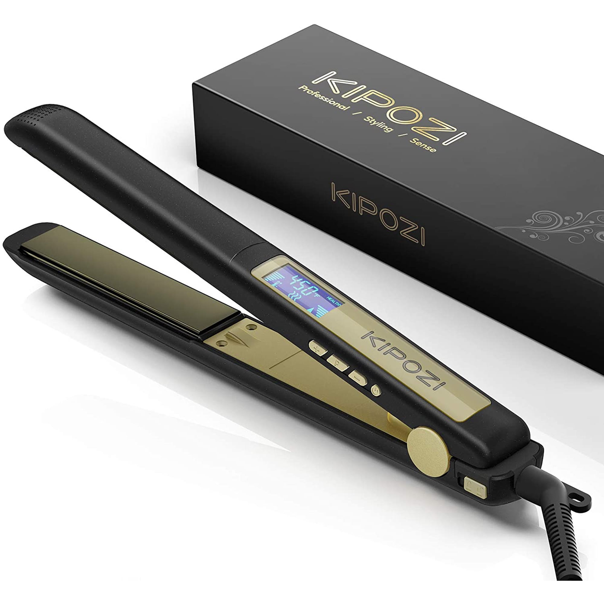 Flat Iron 1 Inch Titanium Hair Straightener with Adjustable