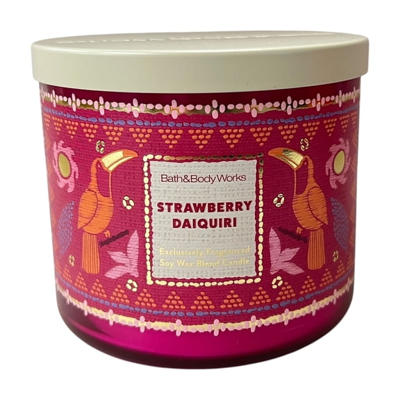 Bath & Body Works Strawberry Daiquiri Scented 3 Wick Candle 14.5 oz