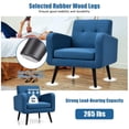 thumbnail image 6 of Giantex Set of 2 Modern Comfortable Fabric Armchair, Mid-Century Accent Sofa for Bedroom Living Room Club, Home, Contemporary Upholstered Linen Sofa Chair, Navy, 6 of 8
