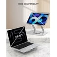 thumbnail image 3 of PHOCAR Soporte para Laptop Giratorio, Base para Laptop Aluminio, Ajustable Port&aacute;til y Plegable Soporte Laptop Compatible con MacBook Air MacBook Pro,DELL,Surface, HP, Acer, ASUS, Lenovo, 3 of 8