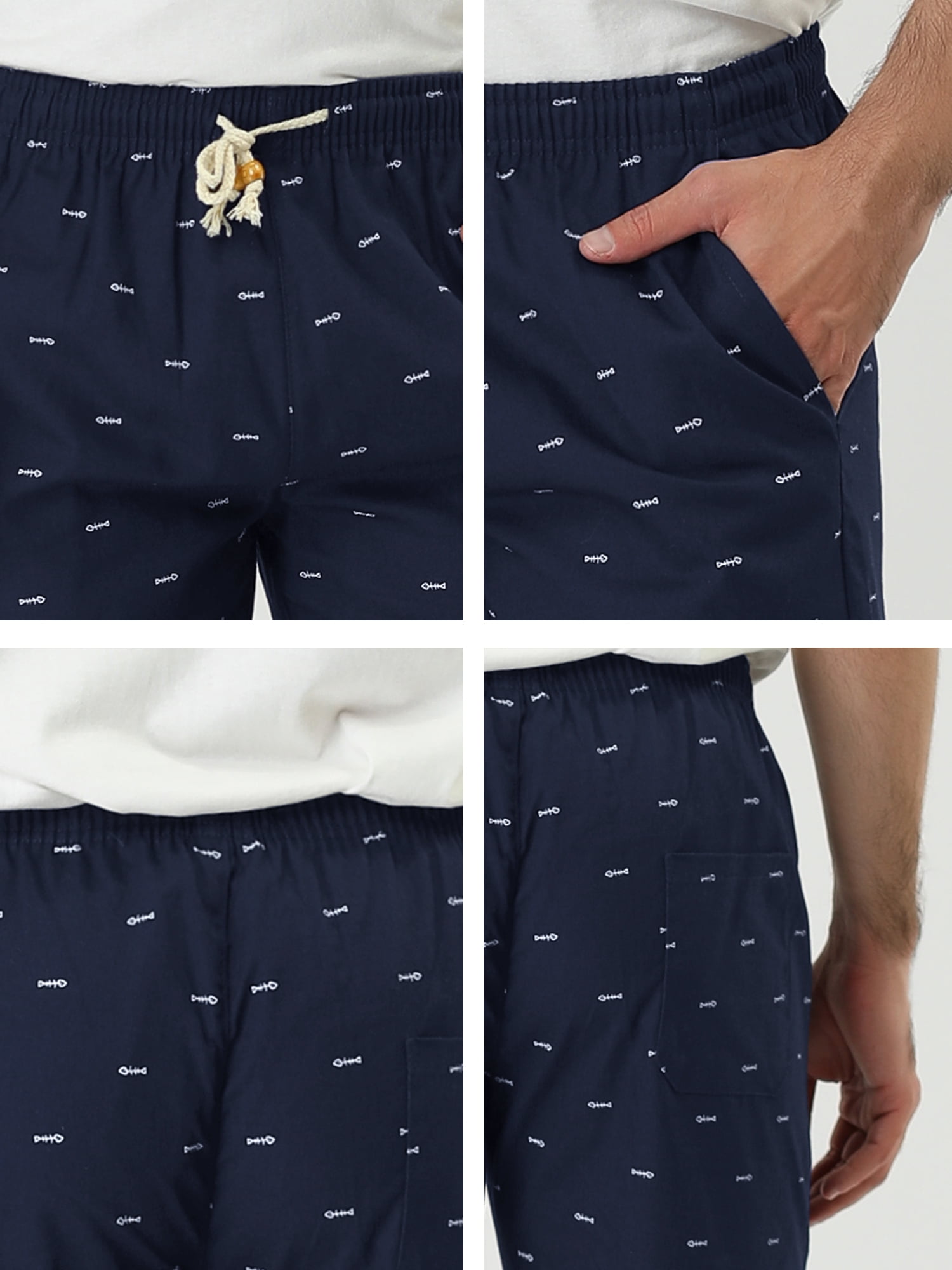 Men's Summer Swim Elastic Waistband Drawstring Patterned Beach Board Shorts