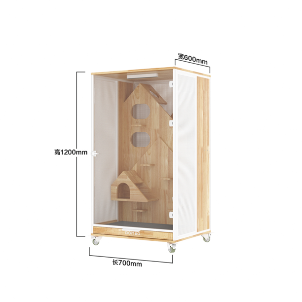 Jaula de Chinchilla de madera maciza para el hogar, casa de lujo, transparente, Totoro, Villa, nido de ardilla