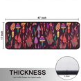 thumbnail image 5 of Kitchen Rugs Sets Of 2,Colorful Mushroom Fantasy Black Pattern Anti Fatigue Kitchen Mat Rugs Non Slip Washable,Decorative Kitchen Floor Mats for Kitchen,Sink,Laundry,17"x47"+17"x47", 5 of 5