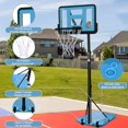 thumbnail image 3 of Use for Outdoor Height Adjustable 7.5 to 10ft Basketball Hoop 44 Inch Backboard Portable Basketball Goal System with Stable Base and Wheels Blue, 3 of 8