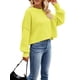 thumbnail image 2 of Lucakuins Suéter de punto para mujer, manga larga, cuello redondo, sólido, suelto, suéter cálido para otoño invierno Lucakuins  moda, 2 of 3