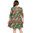 thumbnail image 3 of Women's Christmas Print Dress, Nutcracker Christmas/Green, 2XL, 3 of 5