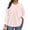 Pink, variant on Dwralegc Womens Plus Size Tops Long Sleeves Round Neck T-Shirt Casual Fall Pleated Boho Tunic Top Plus Size Loose Fit Solid Color Blouse Army Green XL