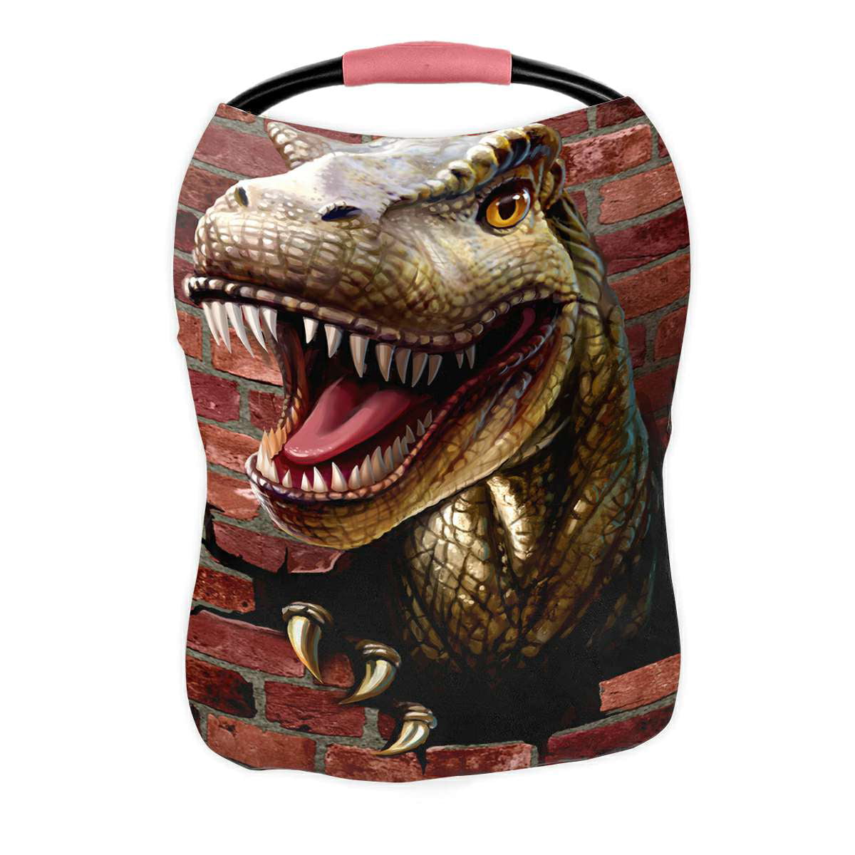 ECZJNT Colorful Dinosaurs Nursing Cover Baby Breastfeeding Infant Feeding Cover Baby Car Seat Cover 