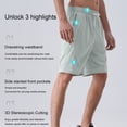 thumbnail image 4 of Aimik Mens Sport Shorts Textured Curved Seams Mens Active Shorts Summer Quick Dry Material Running Shorts for Training or Sports, 4 of 6