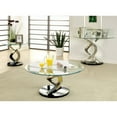 thumbnail image 2 of Furniture of America Sele Contemporary Silver 38-inch Glass Coffee Table by, 2 of 4