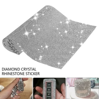 Self Adhesive Rhinestone Strips Diamond Bling Crystal Ribbon Sticker Wrap  for Craft Jewel Tape Roll with Rhinestones for DIY Car Phone Christmas