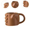 thumbnail image 6 of Fancyes Novelty Fist Coffee Mug Coffee Cup Ceramic 300ml for Home Office Modern Birthday Holiday Gift for Men Women Milk Mug Tea Cup Brown, 6 of 8