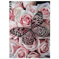 thumbnail image 1 of Kits de pintura de diamantes con flores para adultos, mariposas, arte de diamantes 5d para decoración de pared del hogar para adultos (12 x 16 pulgadas), 1 of 5