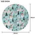 thumbnail image 6 of Blue Christmas Santa and Snowman Pattern Round Tablecloth 60"x60",Wrinkle Wipeable Table Cloth for Kitchen Dining Room Picnic Patio Party, 6 of 6
