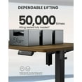 thumbnail image 4 of Height Adjustable Electric Standing Desk, 40 x 24 Inches Sit Stand up Desk, Memory Computer Home Office Desk (Espresso), 4 of 7
