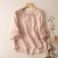 thumbnail image 4 of Gubotare Womens Fashion Summer Tops Cute Sunflower Trendy Clothes Casual Tee Tops,Pink XL, 4 of 4