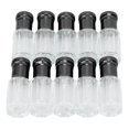 thumbnail image 1 of Mini frascos de perfume de vidrio de 6 ml, transparentes, rellenables y portátiles para viajes, fiestas o kits de maquillaje, paquete de 10, 1 of 8