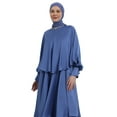 thumbnail image 3 of Blue - Fully Lined - Crew neck - Modest Evening Dress - Refka, 3 of 5