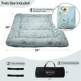 Rustic Floral Korean Floor Mattress Japanese Futon Mattress, Memory
