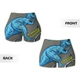 thumbnail image 5 of Haiem Fun Riding Dinosaur No Front Seam Biker Shorts for Women Yoga Workout Gym Bike Shorts with Tummy Control Moisture-Wicking-, 5 of 9