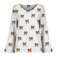 thumbnail image 4 of MESSUEN Christmas Shirts for Women Bell Sleeve Tops for Women Long Sleeve Undershirt for Women Womens Long Sleeve Shirts Womens Shirt Women's Sweatshirts Womens Fall Sweatshirts Yellow 1 L, 4 of 8