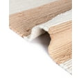 thumbnail image 7 of Unique Loom Chindi Rag Collection Area Rug - Striped (9' x 12' 2" Rectangle Beige/Ivory), 7 of 7