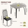 thumbnail image 2 of Bistro Set for 2, Kitchen Table and Chairs Set with Tempered Glass Top and PU Cushions, 2 of 9