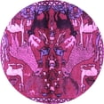 thumbnail image 1 of Ahgly Company Indoor Round Animal Purple Traditional Area Rugs, 5' Round, 1 of 4