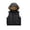 Black, variant on Toddler Kids Hooded Puffer Vest, Boys Girls Lined Sleeveless Jacket, Warm Zip Up Padded Waistcoat with Pockets for Fall Winter Outerwear(Hot Pink,5-6 Years)