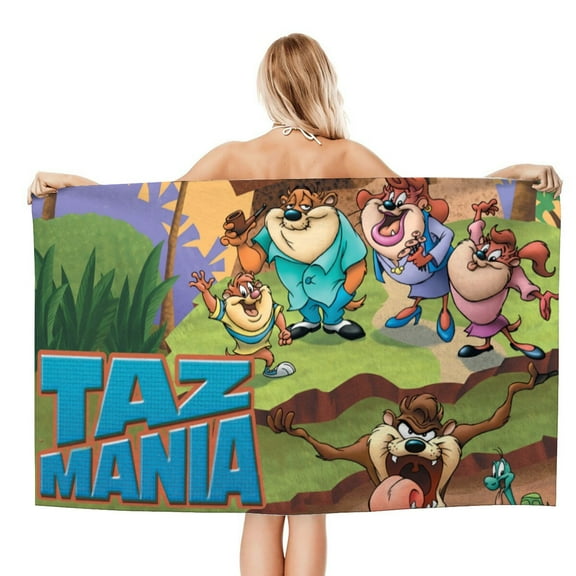 Taz Mania Gifts Beach Towel for Women Girl Birthday Inspired Fan Bath Outdoor Music Lover