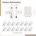 thumbnail image 5 of HWZWT White Window Lock Sliding Window Parts and Hardware 14 Pieces Sash Lock with Screw Sash Lock with Screw Zinc Alloy Window Latch, 5 of 5