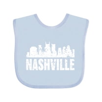 Inktastic Nashville Skyline Grunge Boys or Girls Baby Bib