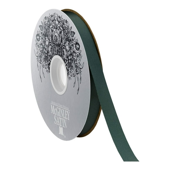 McGinley Mills 9/16" W Acetate Satin Ribbon, Hunter Green, 100 Yard Spool