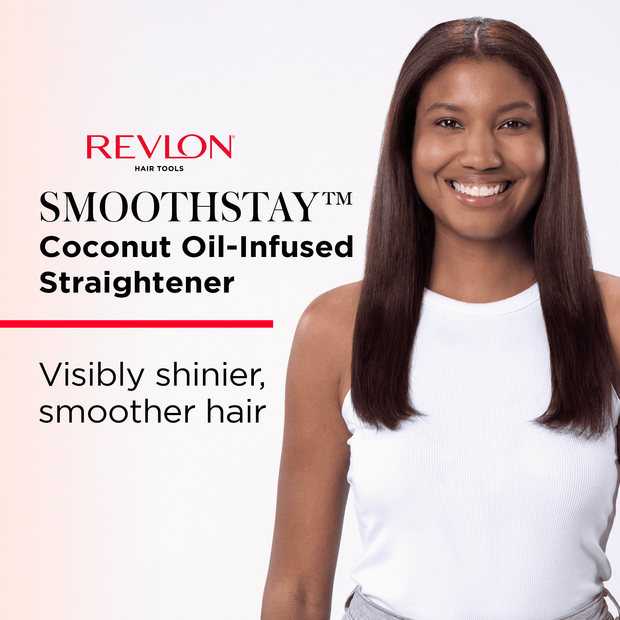 (3 pack) Revlon Smoothstay 1" Coconut Oil-Infused Ceramic Flat Iron, Black