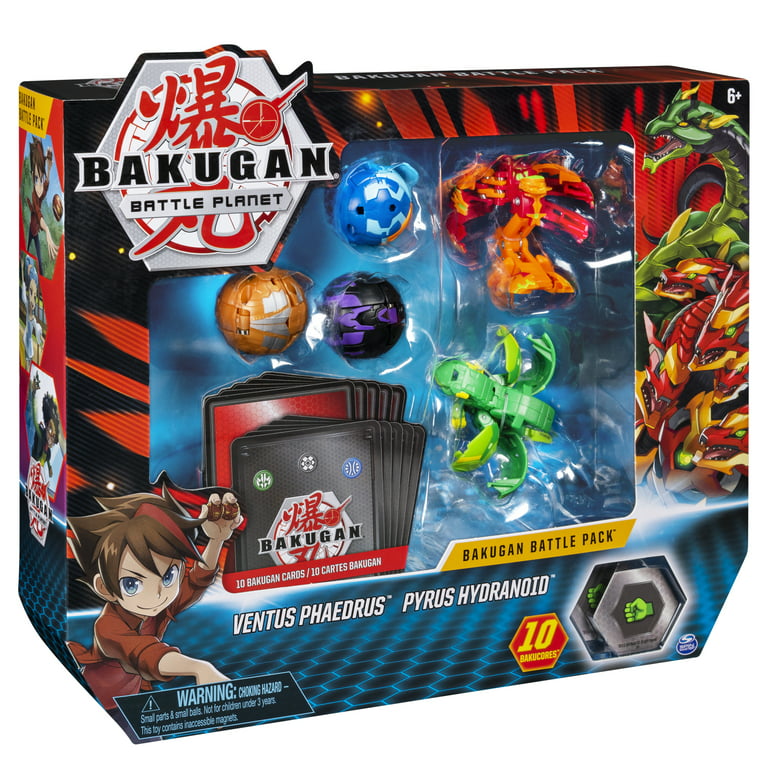 ikke Løse Siesta Bakugan, Battle Pack 5-Pack, Ventus Phaedrus and Pyrus Hydranoid,  Collectible Cards and Figures, for Ages 6 and up - Walmart.com