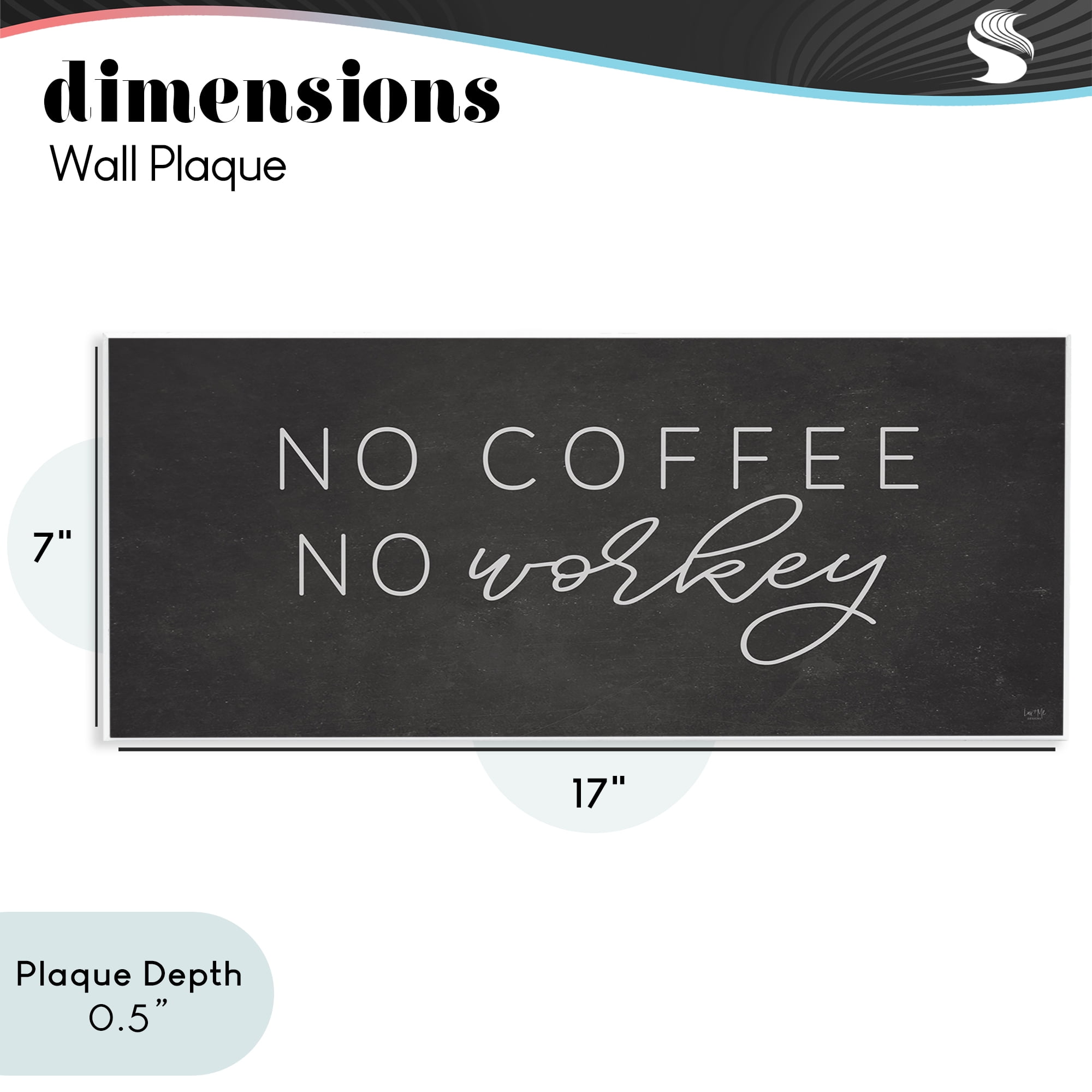 Stupell Industries Sassy No Coffee Quote Wall Plaque Art, design by Lux + Me Designs
