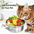 thumbnail image 4 of ACDANC 2026 New Hanging Dog Bowl Stainless Steel Pet Bowls - No Spill Hanging Crate Water Bowl for Dogs and Cats (3.94X3.94X1.77 Inches), 4 of 6