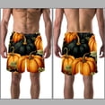 thumbnail image 3 of luoweisi Men's Beach Shorts Quick Dry Swim Trunks with Mesh Lining Thanksgiving Pumpkin L, 3 of 5