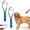 2 Double ring, variant on Dual‑Sided Shedding Blade – Stainless Steel Deshedding Brush with Comfort Grip, Fine & Coarse Teeth for Cat, Dog, Horse, Cattle, Sheep