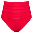 thumbnail image 2 of Firpearl Women's High Cut High waisted Bikini Bottoms Vintage Swim Short Ruched Bathing Suit Bottoms Red US10, 2 of 5