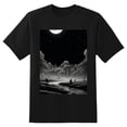 thumbnail image 2 of Plus Size Shirt for Women Black Tops for Women Short Sleeves Shirt for Women Black Landscap T Shirt Crewneck Shirt for Women XL, 2 of 5