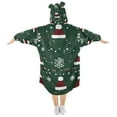 thumbnail image 2 of FORMRS Wearable Blanket Hoodie with Sleeves for Kids Cozy Flannel Sweatshirt, Christmas Santa Hats, 2 of 7