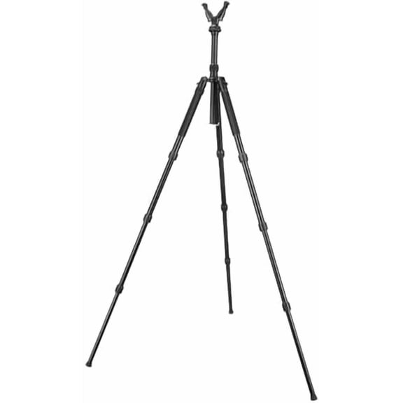 3-in-1 Shooting Stick Hunting Tripod Stand Shooting Tripod Gun Rifle Rest with Height Adjustment Center Column,Shooting Monopod Bipod Tripod with V Yoke for Hunting Shooting and Outdoor$$