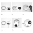 thumbnail image 6 of Sheng Yi Home Improvement,Hardware,50mm 60mm 80mm Desk Metal Grommet Table Cable Tidy Wire Hole Cover Chrome Brush, 6 of 10