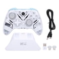 thumbnail image 1 of 2.4G Wireless Gaming Controller with Hall Trigger RGB Light Turbo Burst Bluetooth PC Video Game Controller for Switch for Android White, 1 of 4