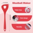 thumbnail image 2 of 2PCS Meatball Maker Tool, Non Stick Meatball Scoop Ball Maker Silicon Meatballs Fish Ball Spoon with Comfortable Handles, Manual Meatball Press Spoon Meatball Making Tools for Kitchen (Red), 2 of 7