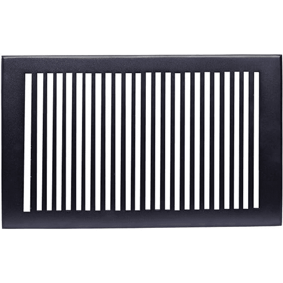 Air Return Grille 8"x14" (Duct Opening) Cast Aluminum All Metal by Caststo, Color-Matte Black, Overall (10"x16") Heavy Duty vent Cover- Rock