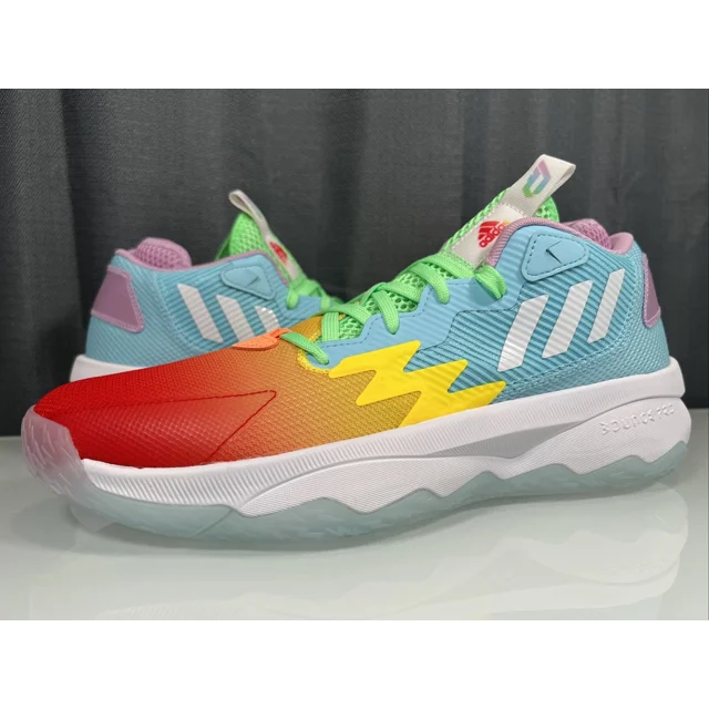 New Ad-id-as Dame 8 'Rainbow Basketball Shoes HQ1272 Men's Size 10.5