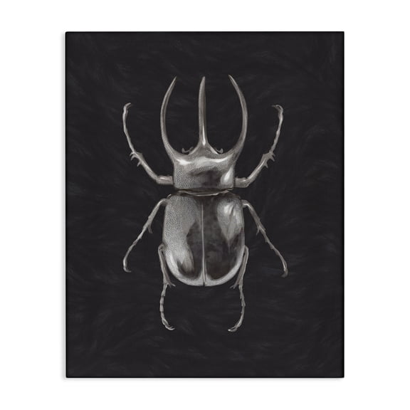 Stupell Industries Industrial Beetle Neutral Grey Purple Canvas Art, 16 x 20, by Ziwei Li