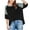Black, variant on fatyb Womens Oversized T-Shirts Color Block Short Sleeve Summer Tee Tops Casual Loose Crew Neck Shirts